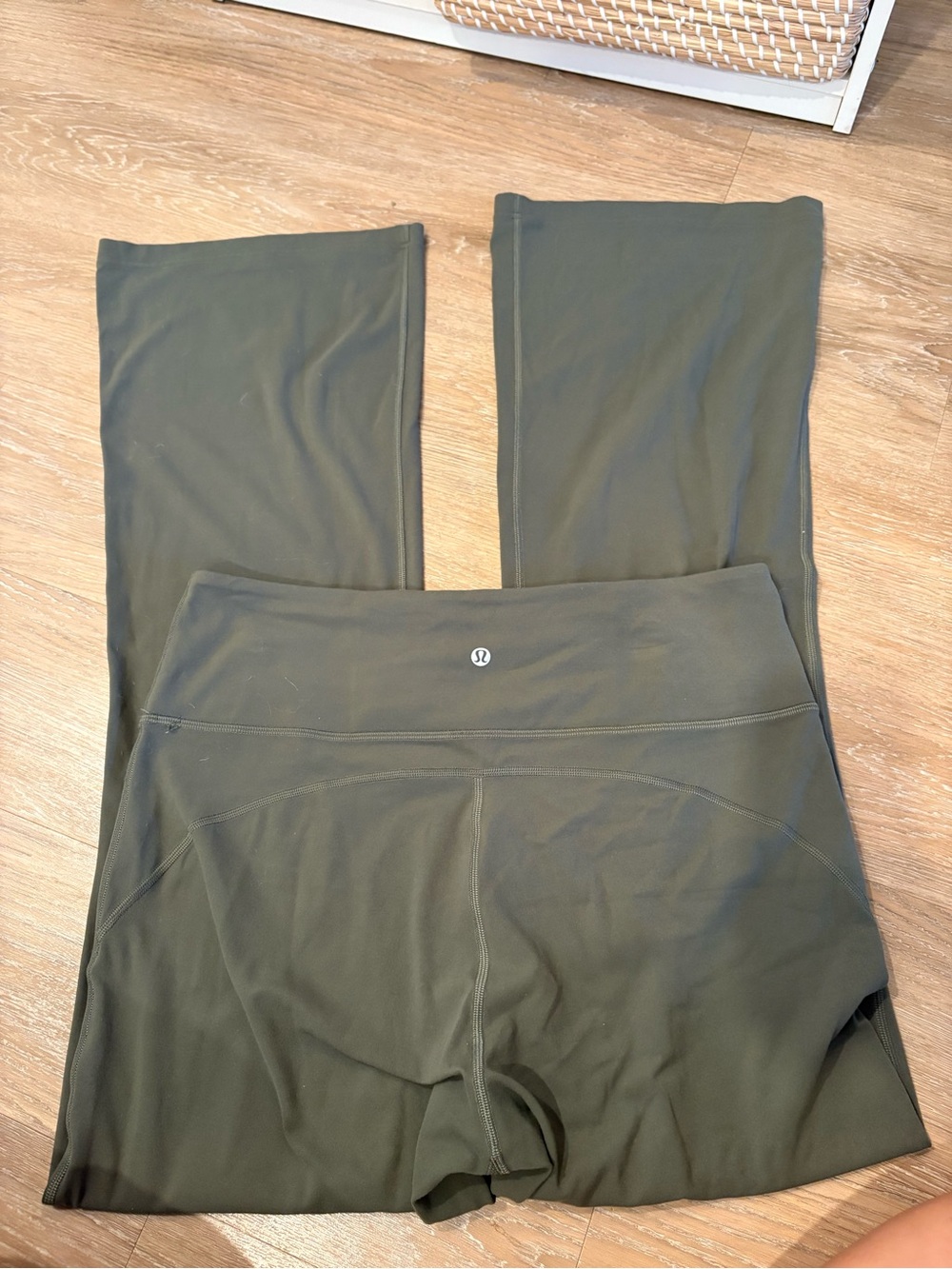 lululemon athletica Women's Olive Green Flare Yoga Pants Size 14